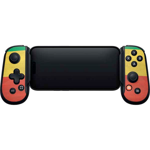 Ethiopia Flag Distressed Backbone One for iPhone Game Controller Skin